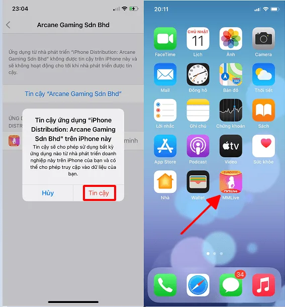 Hướng dẫn tải MMLive về iPhone