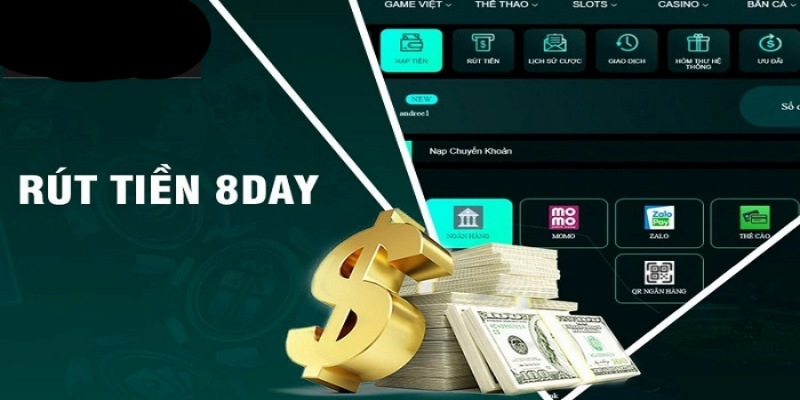 Thời gian và giới hạn rút tiền 8Day